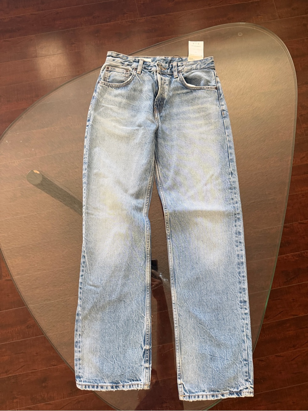 Zara Light Blue Straight Leg Women's Jeans